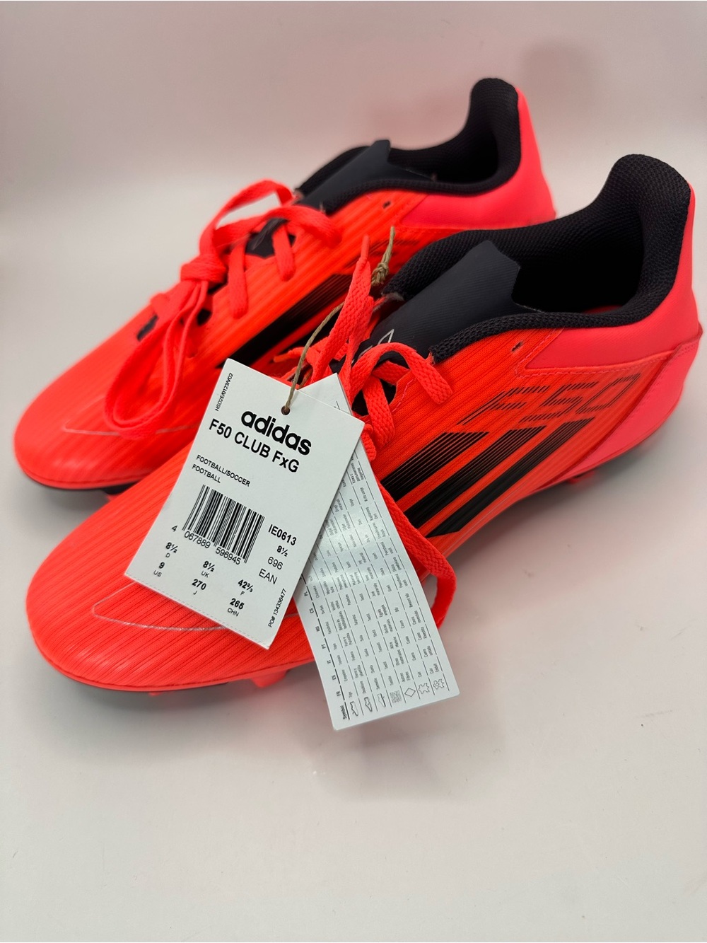 Adidas F50 Club IE0613 Boots Men's Pink Flexible Ground Football Cleat Size 9